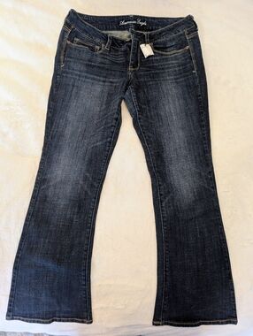 Title:American Eagle Outfitters Bootcut Stretch Jeans Size 12 Dark Wash - CB